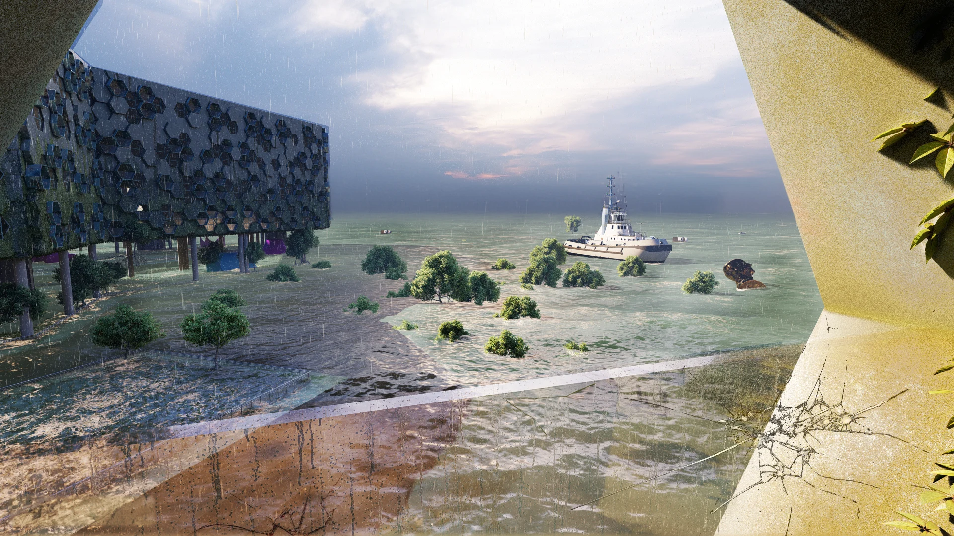 Hive — int view post water rise
