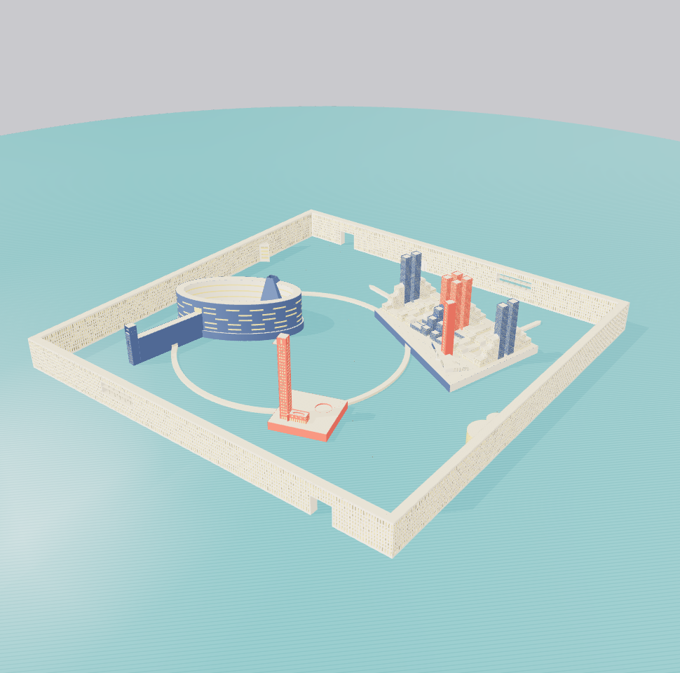 Phalanstery architectural study