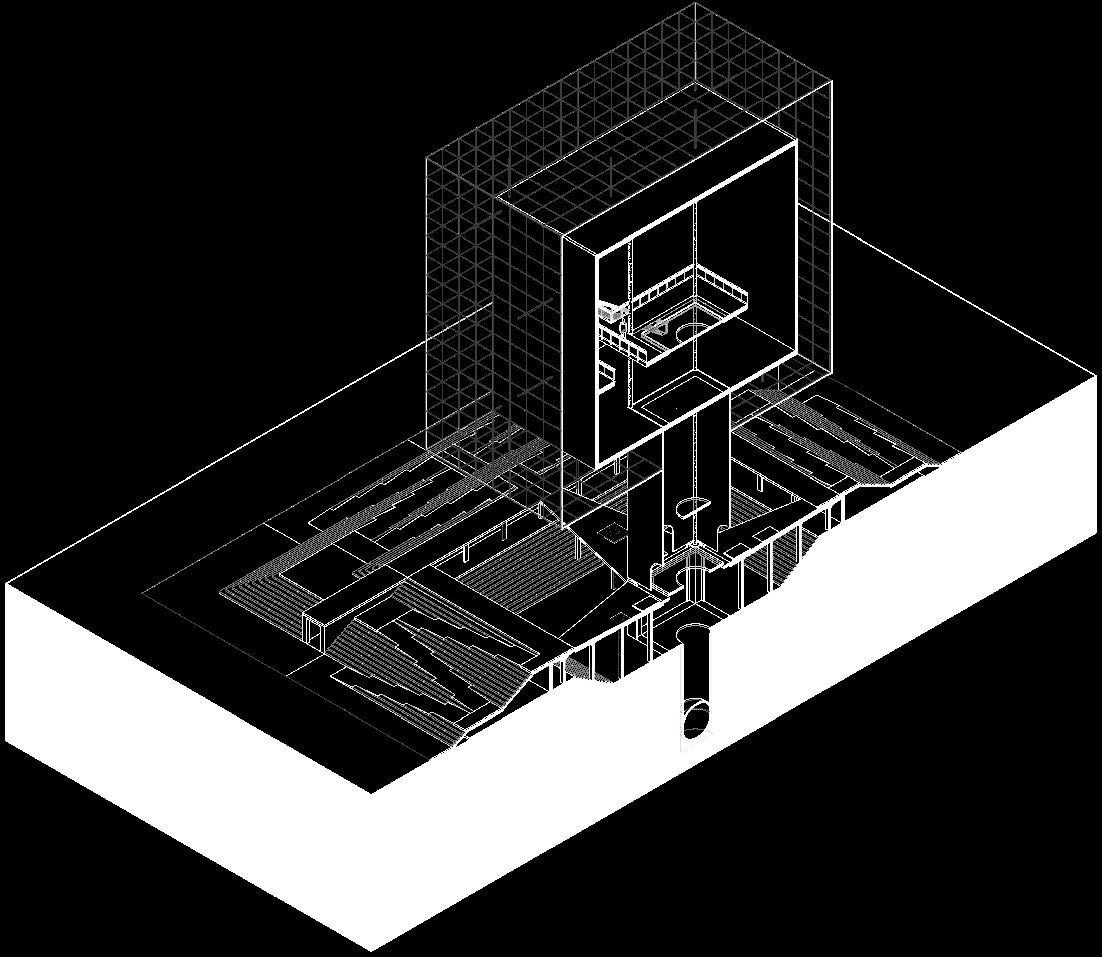 Evo Cube   Section Axo   TransP
