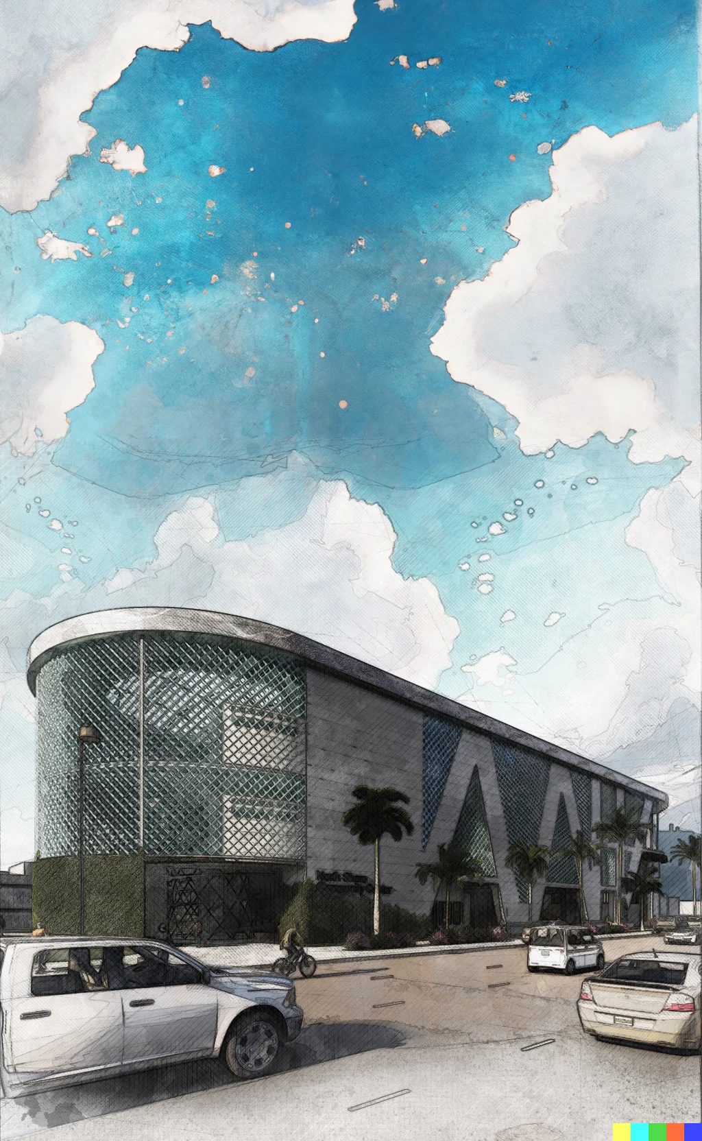 DALL·E 2023 01 29 00.33.54   realistic sky in a sketchy style