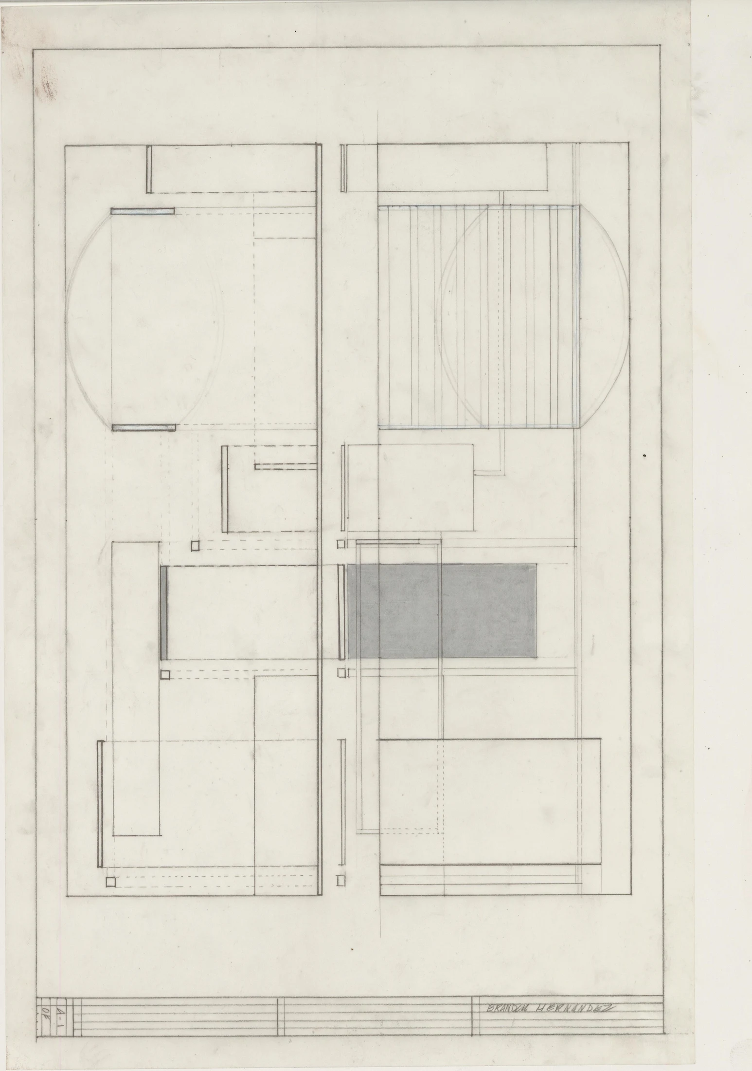 Partti Section & Elevation